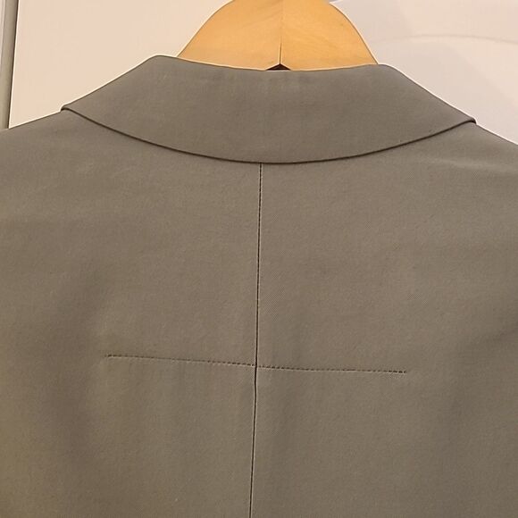 Top Shop Double Breasted Relaxed Fit Blazer Khaki Olive Sage Green Size US 6P - Picture 6 of 9